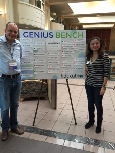 2015 BWH digital health Hackathon "Genius Bench" mentors give advice to weekend "hackers."
